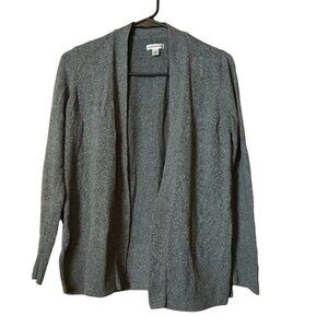 Croft & Barrow Women's Small Long Sleeve Gray Open Front Cardigan Sweater